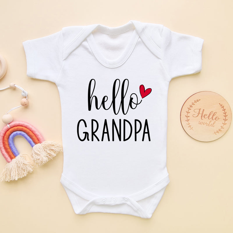 Hello Grandpa Baby Bodysuit (6539027316808)