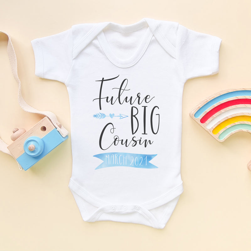 Personalised Date Future Big Cousin Baby Bodysuit (5860995956808)