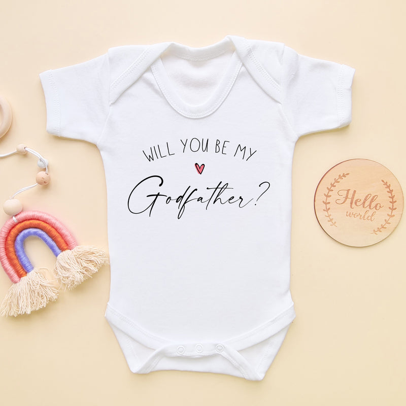 Will You Be My Godfather Baby Bodysuit (6568535261256)