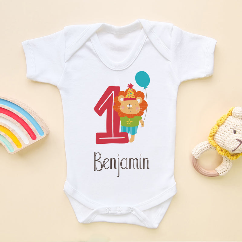 Personalised Name First Birthday Baby Bodysuit (5861344247880)