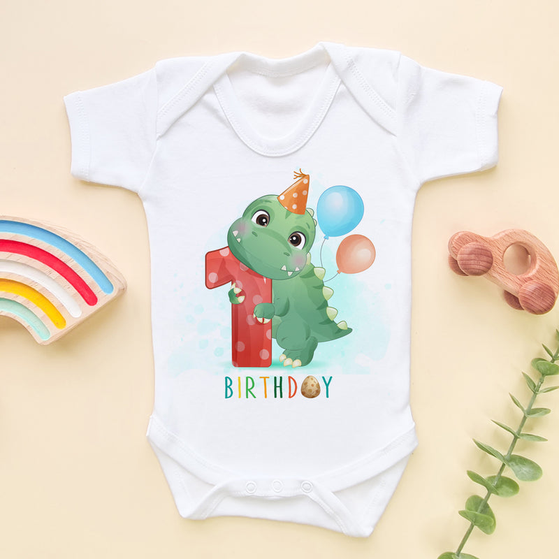 1st Birthday Dino Baby Bodysuit (5860974919752)