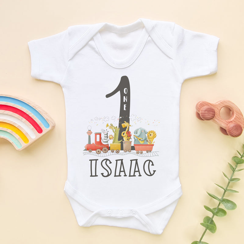 First Birthday Personalised Baby Bodysuit (5861443240008)