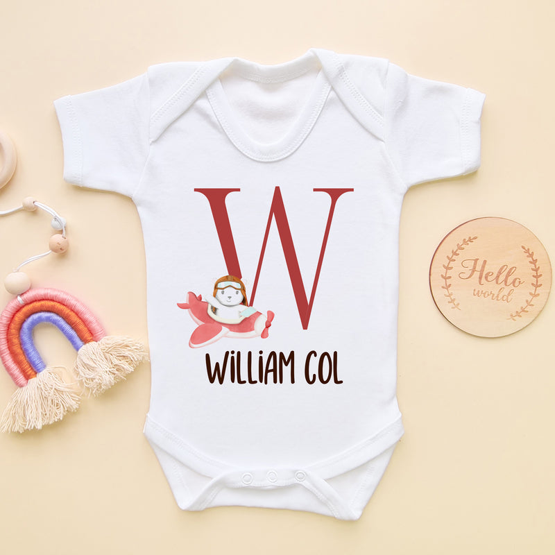 Personalised Name & Surname Cute Baby Bodysuit (5861354111048)