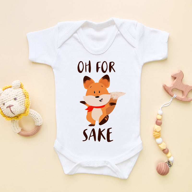 Oh For Sake Funny Fox Baby Bodysuit (5860969971784)