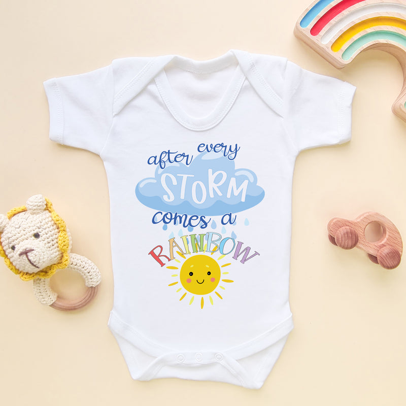 After Every Storm Comes A Rainbow Baby Bodysuit (5861351227464)