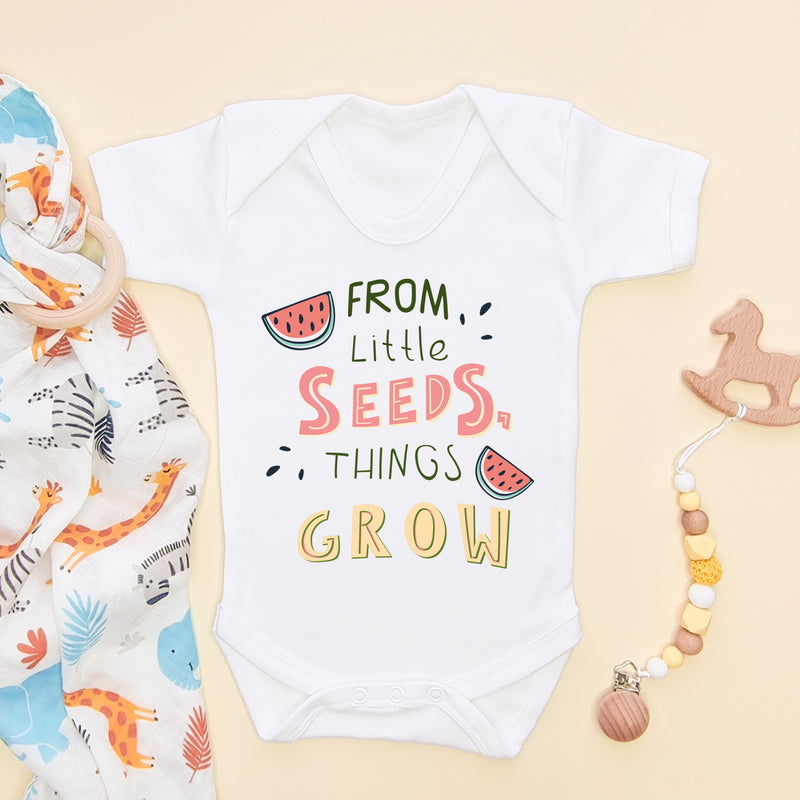 From Little Seeds Things Grow Funny Baby Bodysuit (6565588795464)