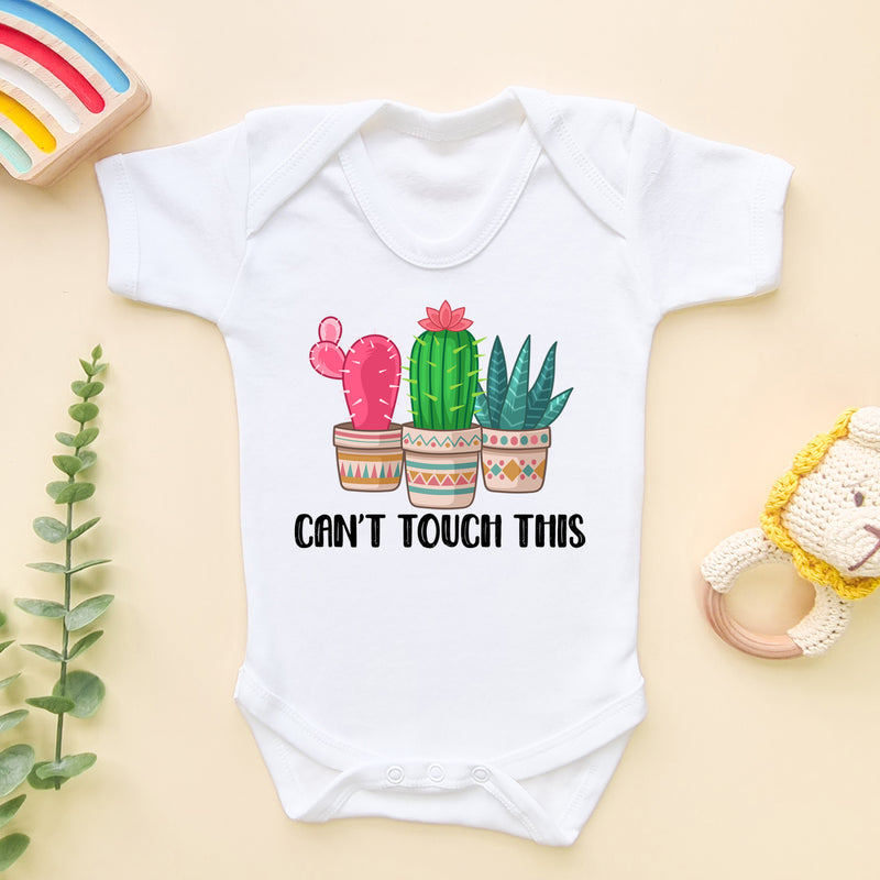 Can't Touch This Funny Cactus Plants Baby Bodysuit (5860994580552)