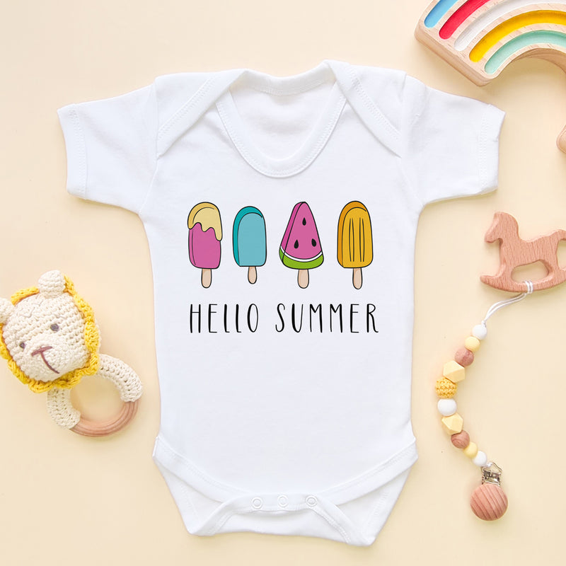 Hello Summer Baby Bodysuit (6565588467784)