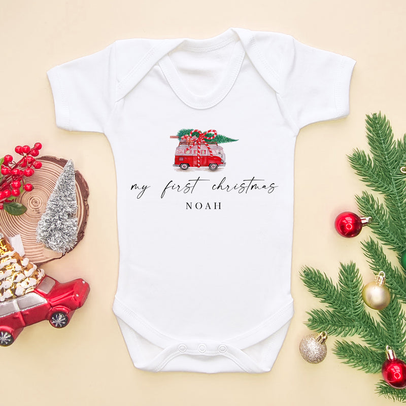 My First Christmas Personalised Baby Bodysuit (6579614089288)