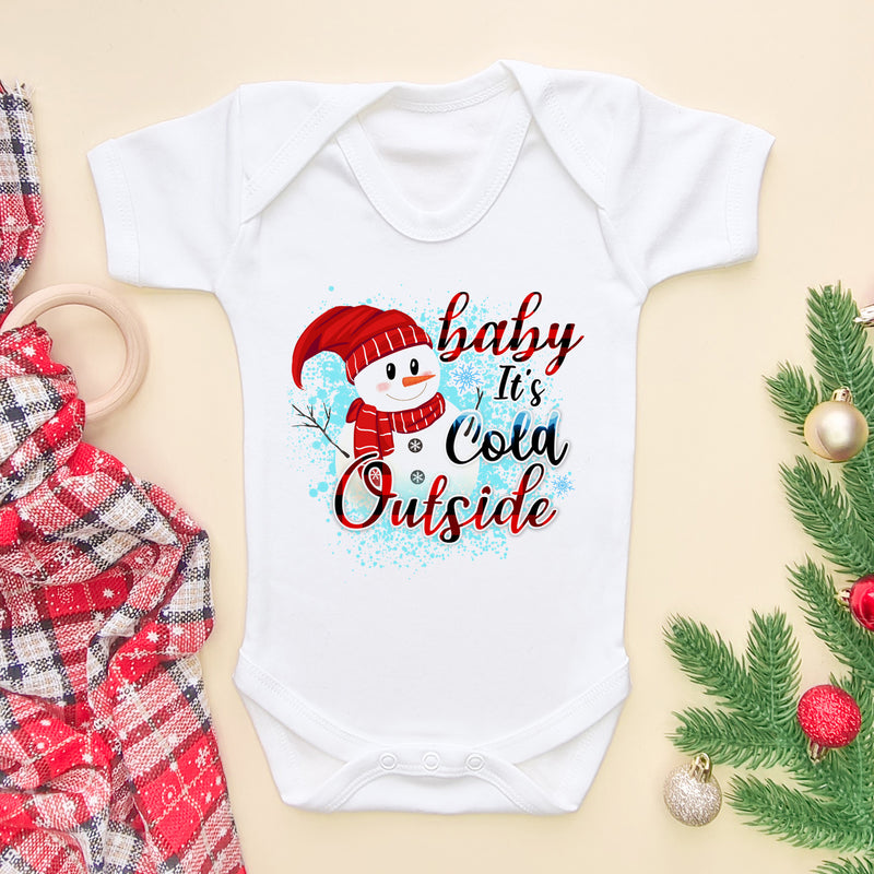 Baby It's Cold Outside Christmas Baby Bodysuit (6589420273736)