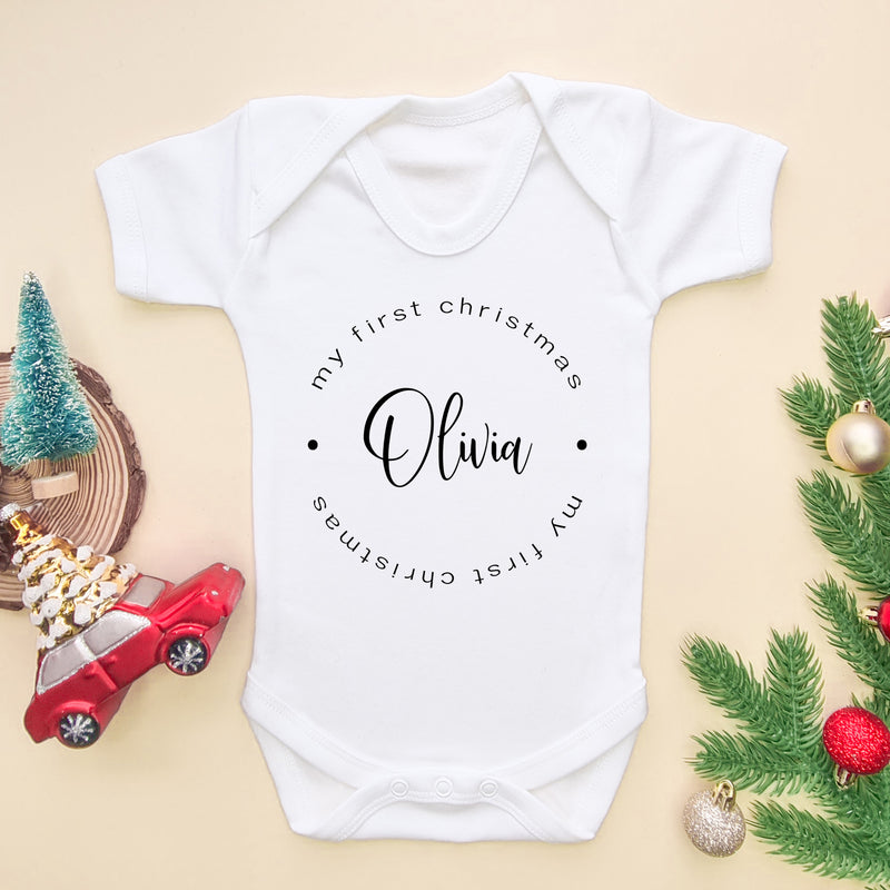 My First Christmas Personalised Baby Bodysuit (5863152943176)
