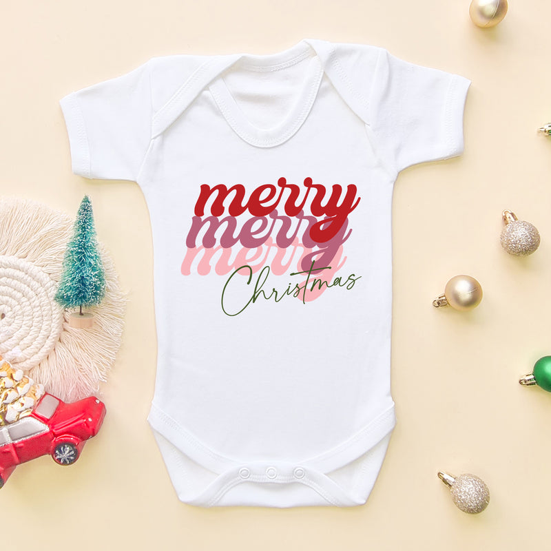 Merry Christmas Baby Bodysuit (5863152877640)