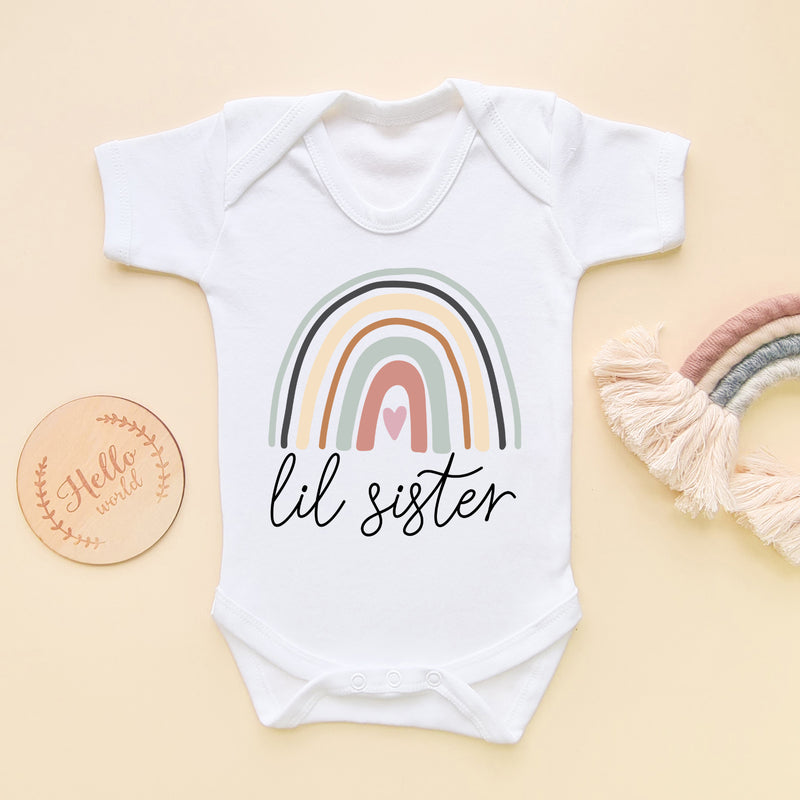 Lil Sister Rainbow Baby Bodysuit (5869975765064)