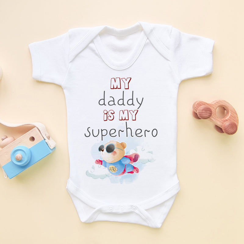 My Daddy Is My Superhero Baby Bodysuit (6547770474568)