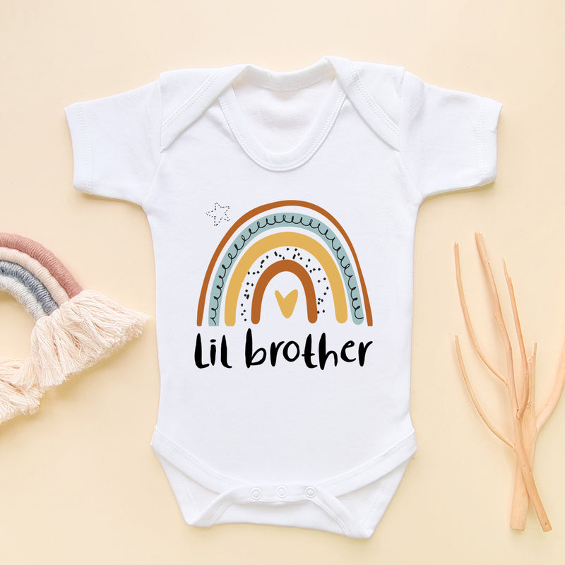 Lil Brother Rainbow Baby Bodysuit (5869975830600)