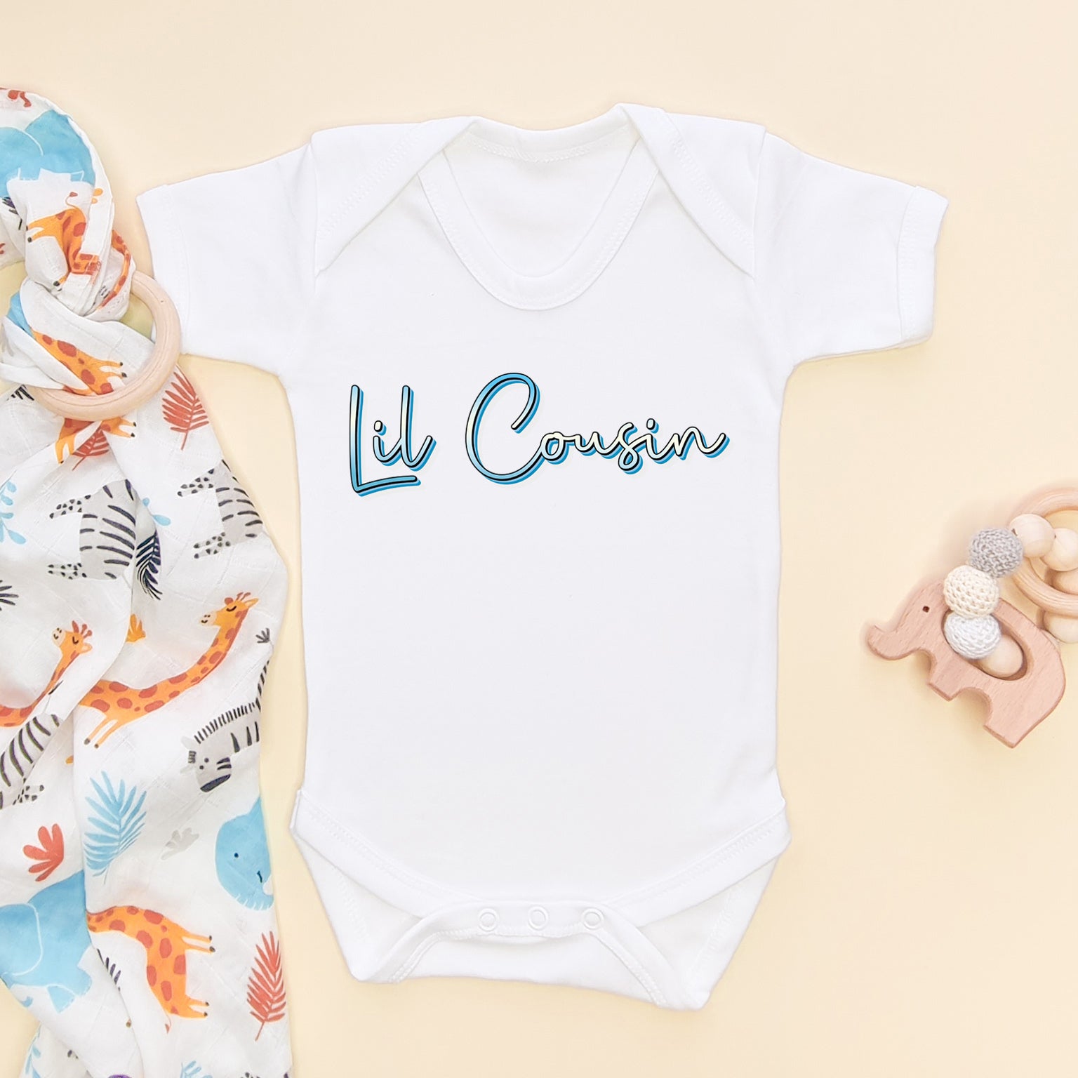 Lil Cousin Boy 90's Style Baby Bodysuit (6547510165576)