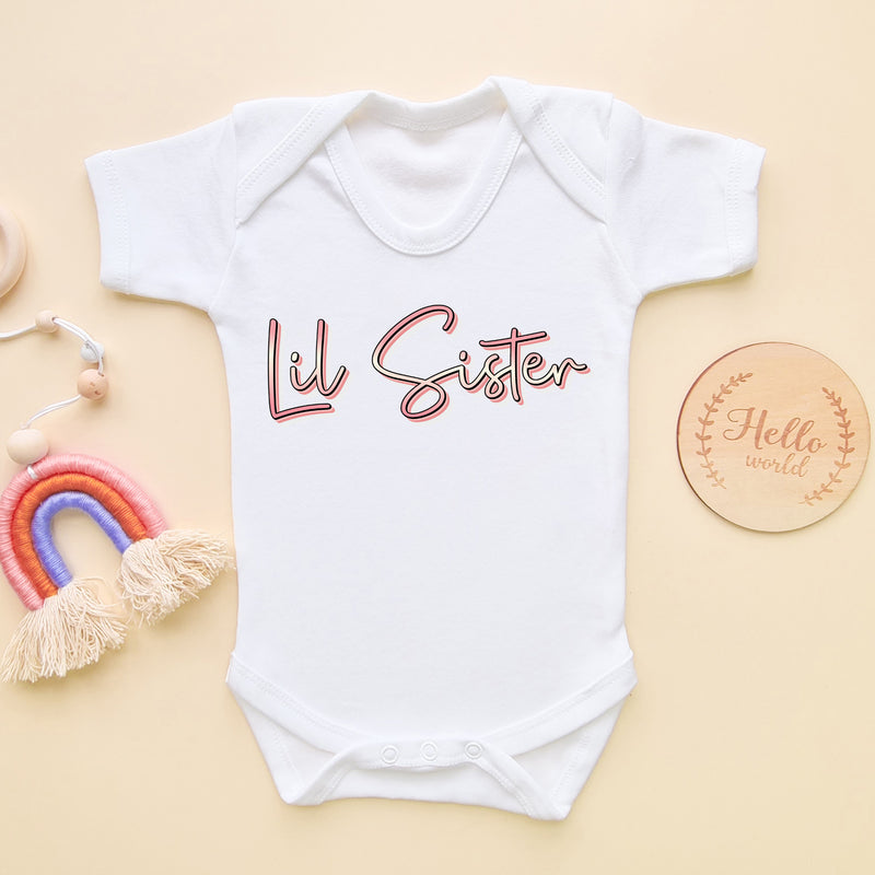 Lil Sister 90's Style Baby Bodysuit (6547506561096)