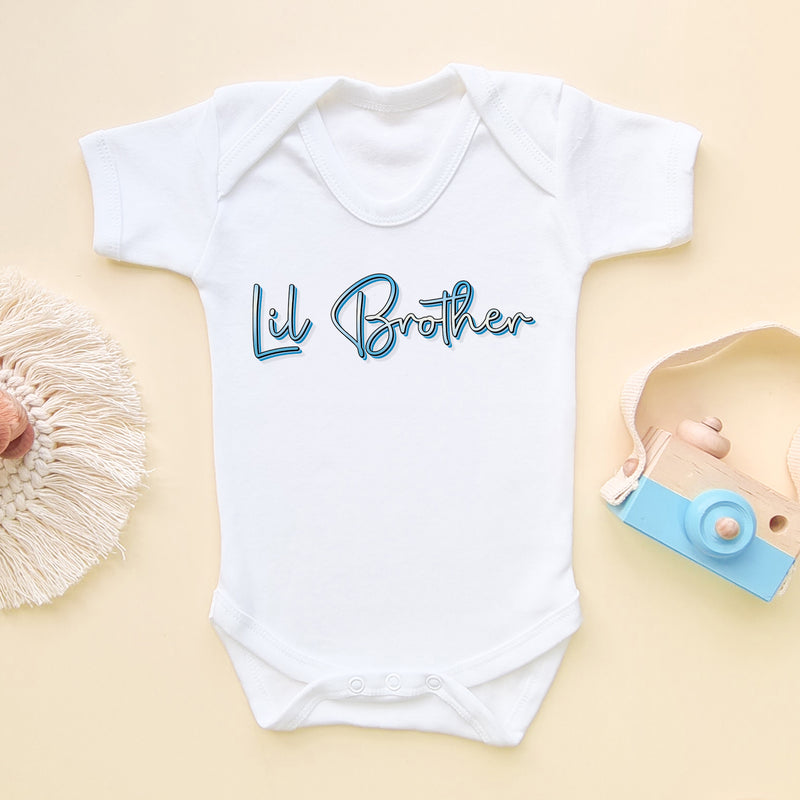 Lil Brother 90's Style Baby Bodysuit (6547504955464)