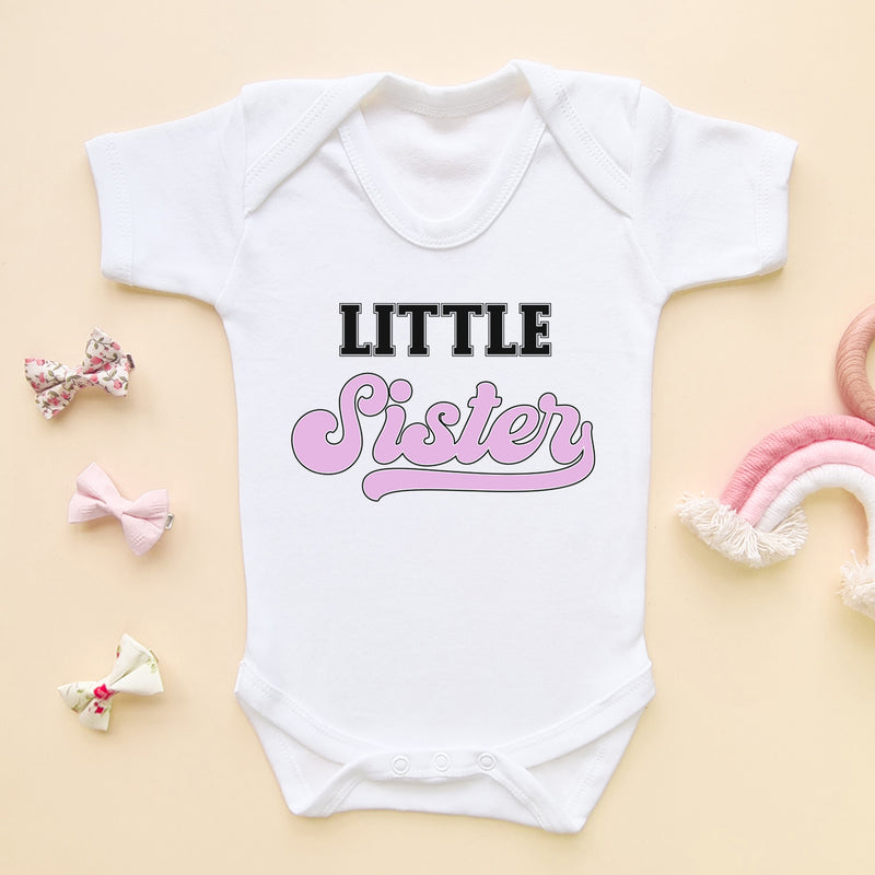 Little Sister College Style Baby Bodysuit (6565143642184)
