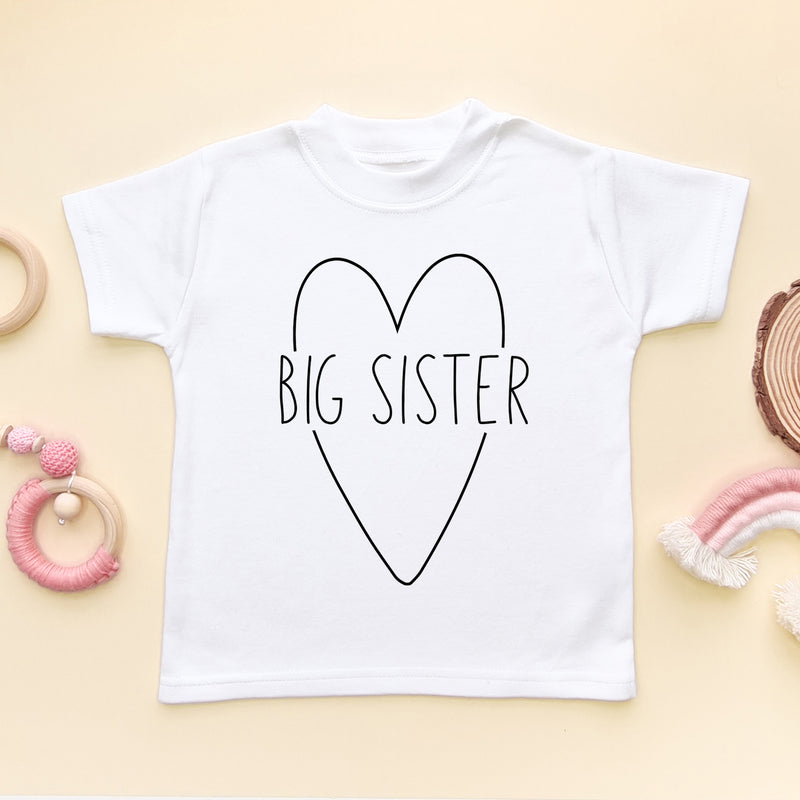 Big Sister Heart T Shirt (5869978517576)