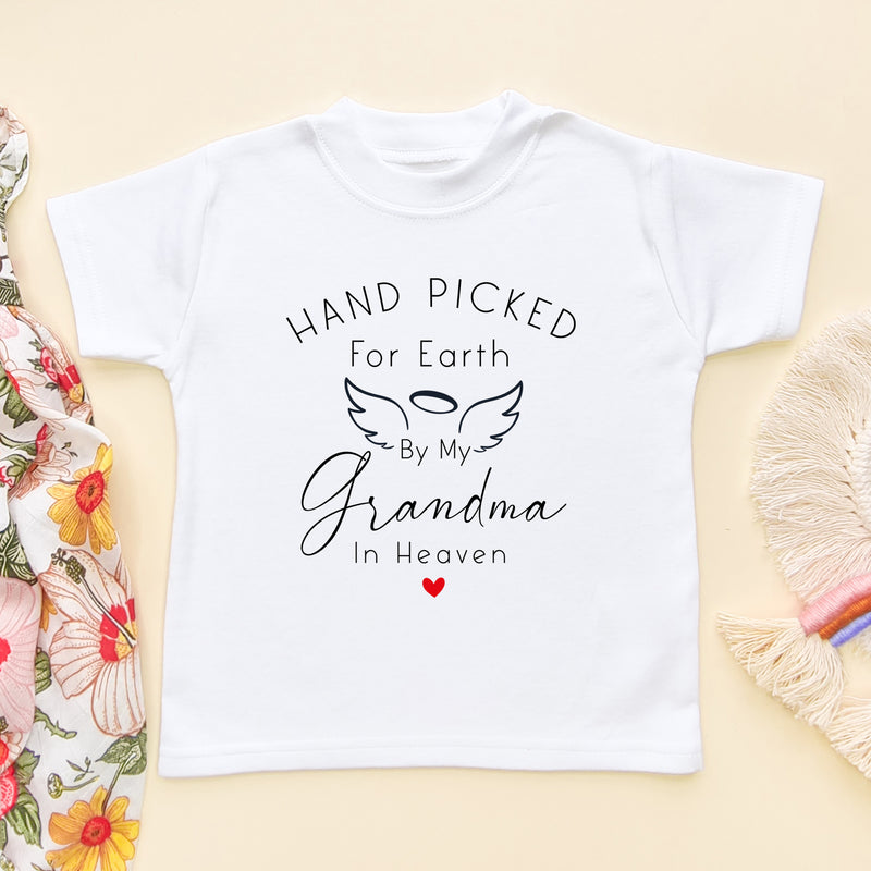 Hand Picked For Earth By My Grandma In Heaven T Shirt (6550341255240)