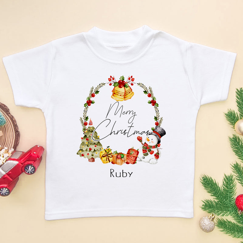Merry Christmas Personalised T Shirt (6594880438344)