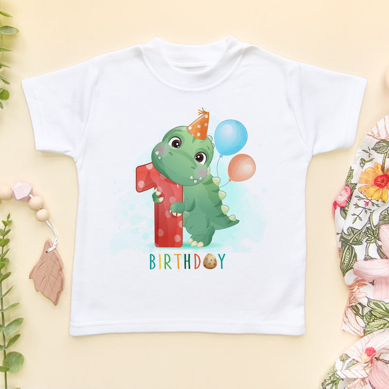 First Birthday Dino T Shirt (5861444026440)