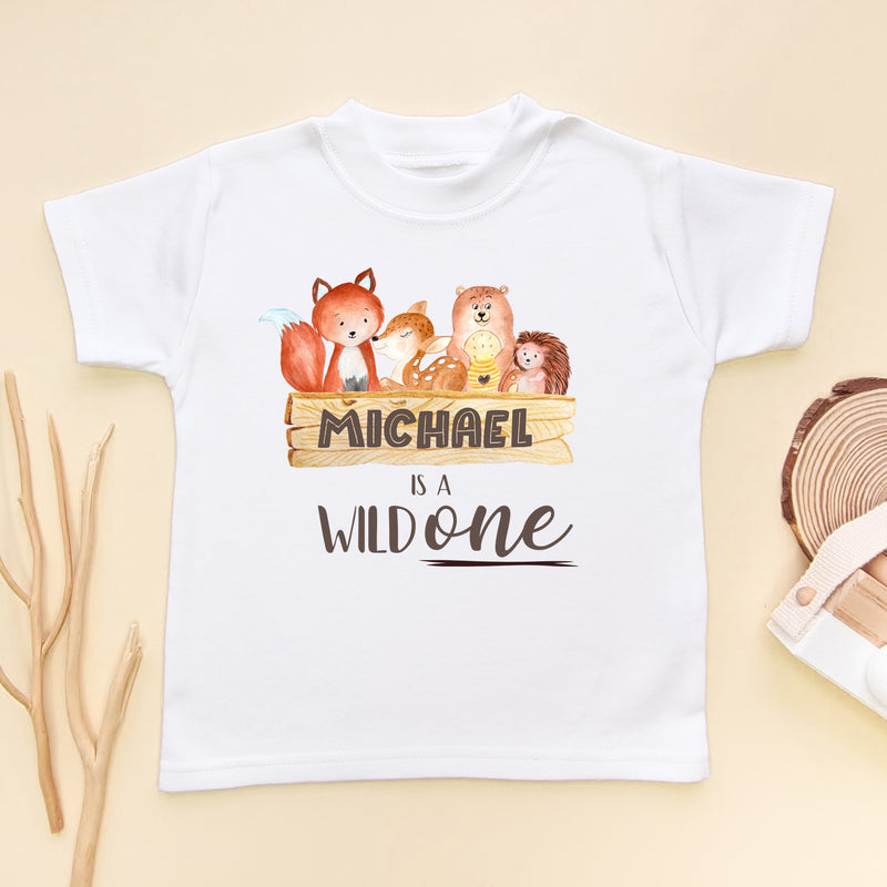 Wild One Personalised First Birthday T Shirt (5861444780104)