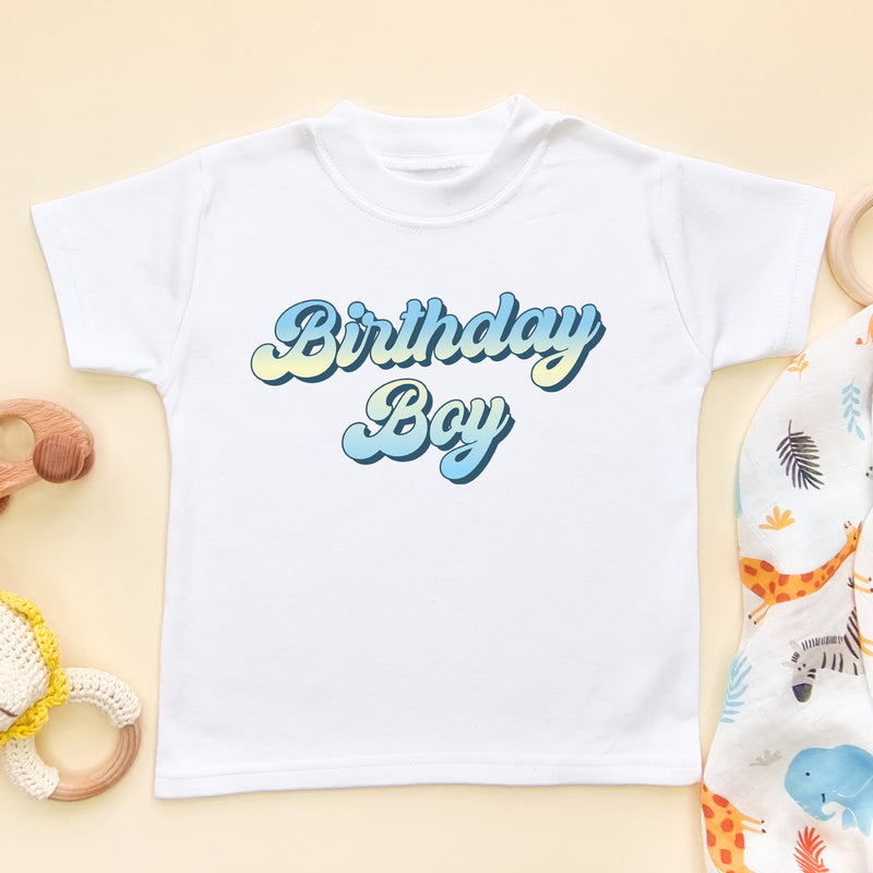 Birthday Boy Retro Style T Shirt (6547509117000)