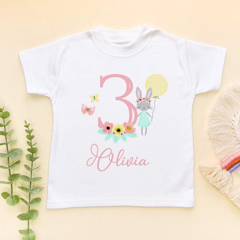 3rd Birthday Girl Personalised T Shirt (5861474566216)