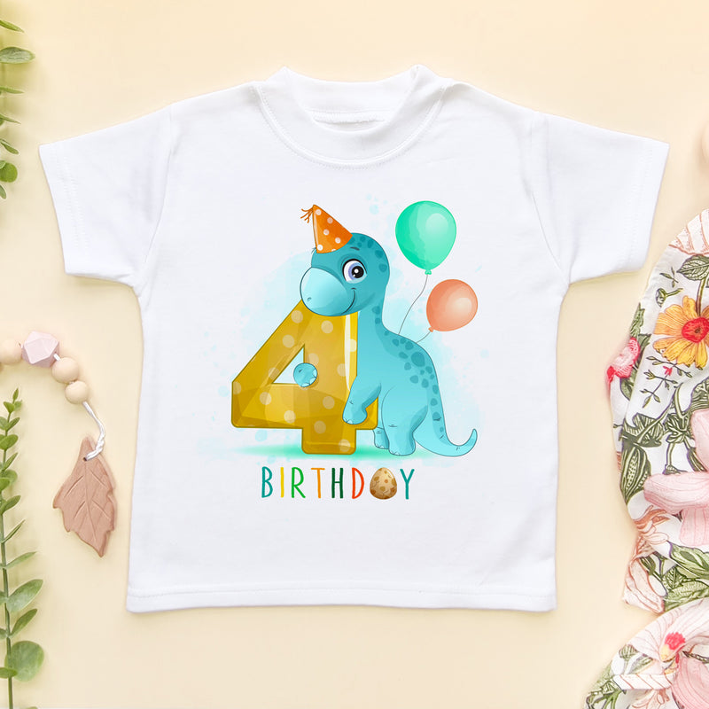 Fourth Birthday Dino T Shirt (5861444223048)