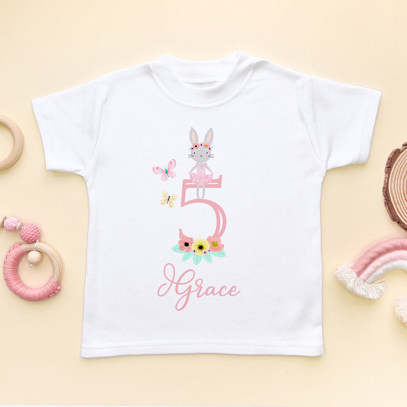 5th Birthday Girl Personalised T Shirt (5861474500680)