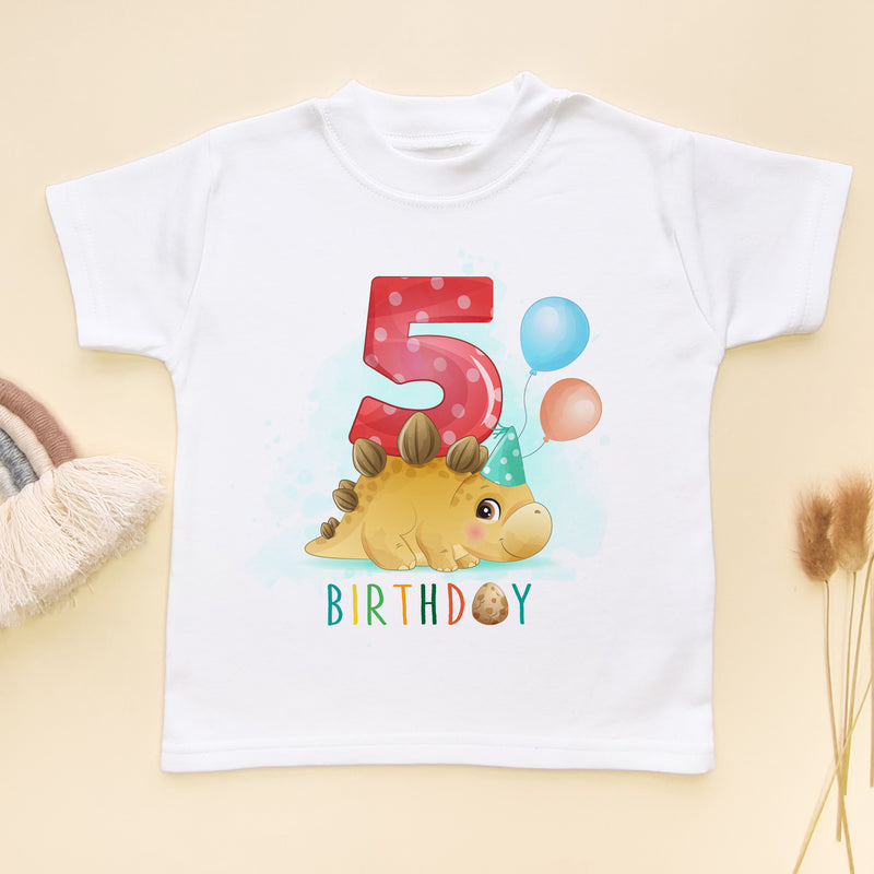 Fifth Birthday Dino T Shirt (5861444255816)