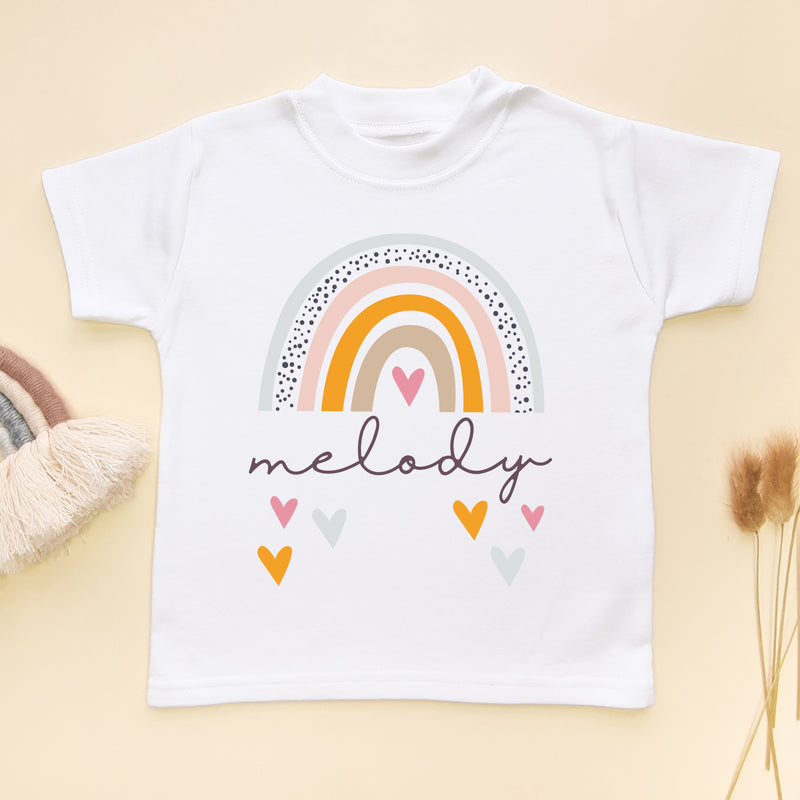 Rainbow Girl Personalised T Shirt (6573060030536)