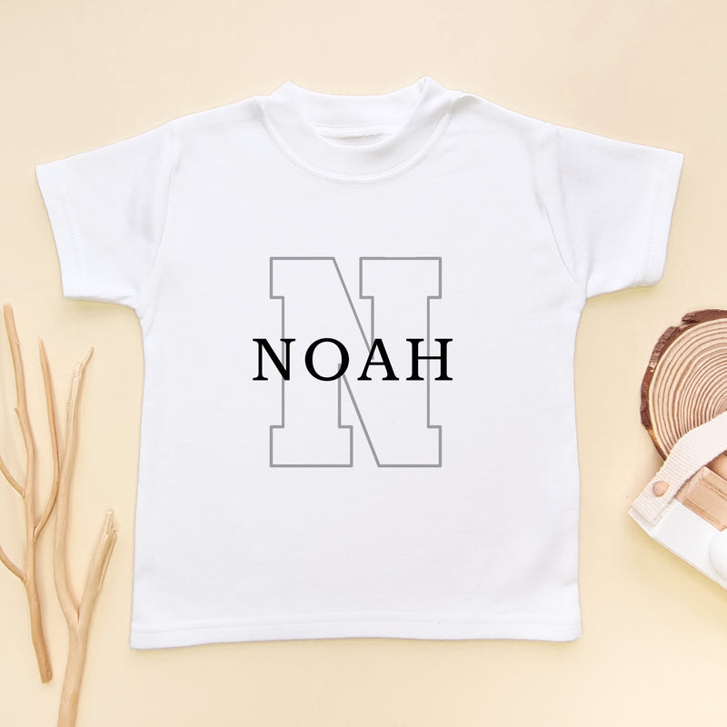 Personalised Name With Letter T Shirt (5861781635144)