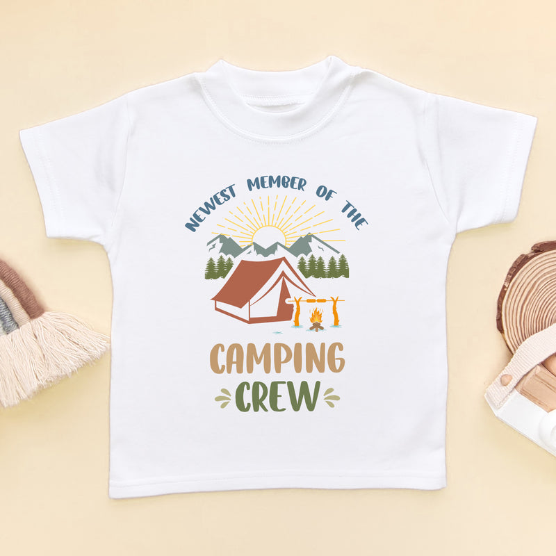 Newest Member Of The Camping Crew T Shirt (6566036635720)