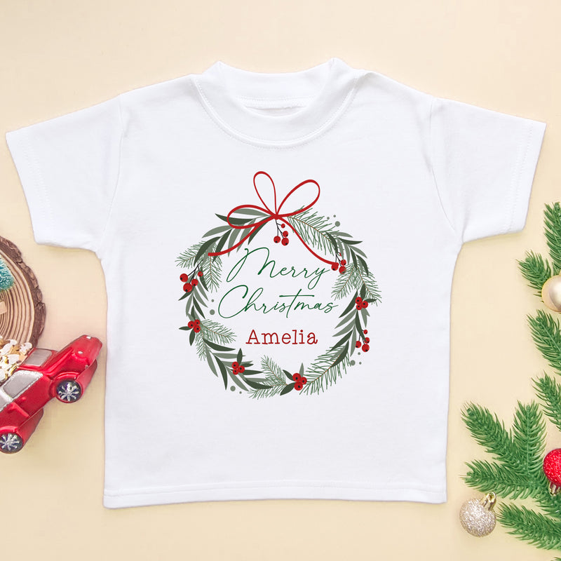 Merry Christmas Personalised T Shirt (6579614711880)