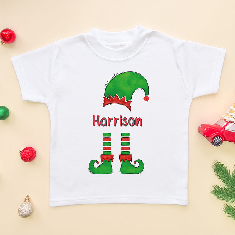 Christmas Elf Personalised T Shirt (6581254127688)