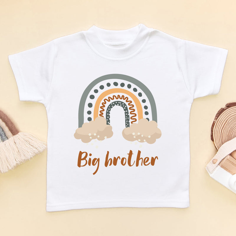 Big Brother Boho Rainbow Style Toddler Kids T Shirt Little