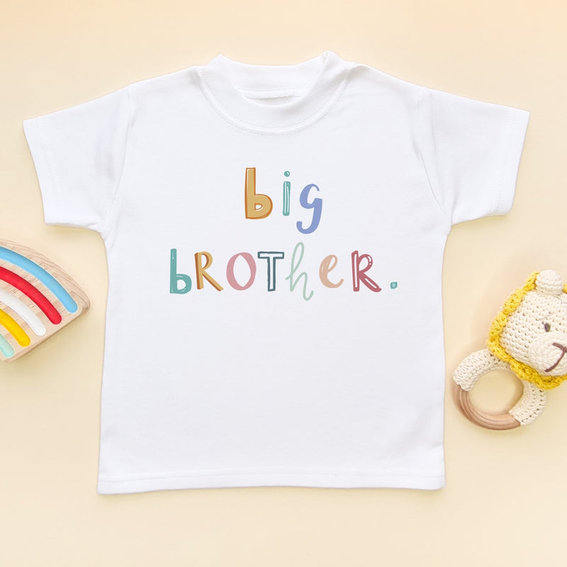 Big Brother Colorful Letters Toddler & Kids T Shirt - Little Lili Store (8111382692120)