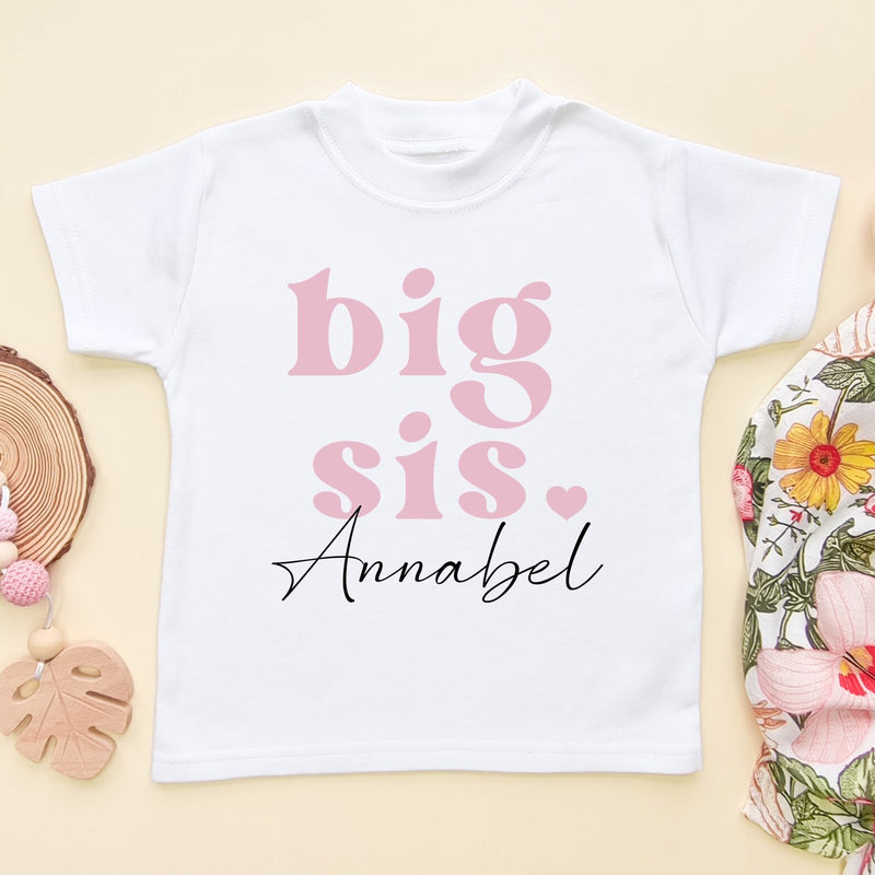 Big Sis Personalised T Shirt - Little Lili Store (6599118684232)