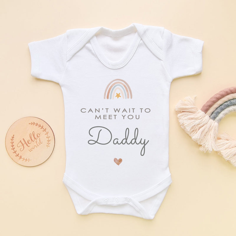 Can't Wait To Meet You Daddy Baby Announcement Bodysuit - Little Lili Store (8902923190552)