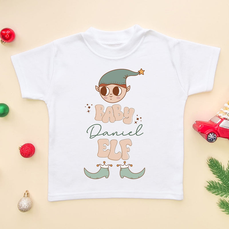 Cute Baby Boy Elf Personalised T Shirt - Little Lili Store (6662717341768)