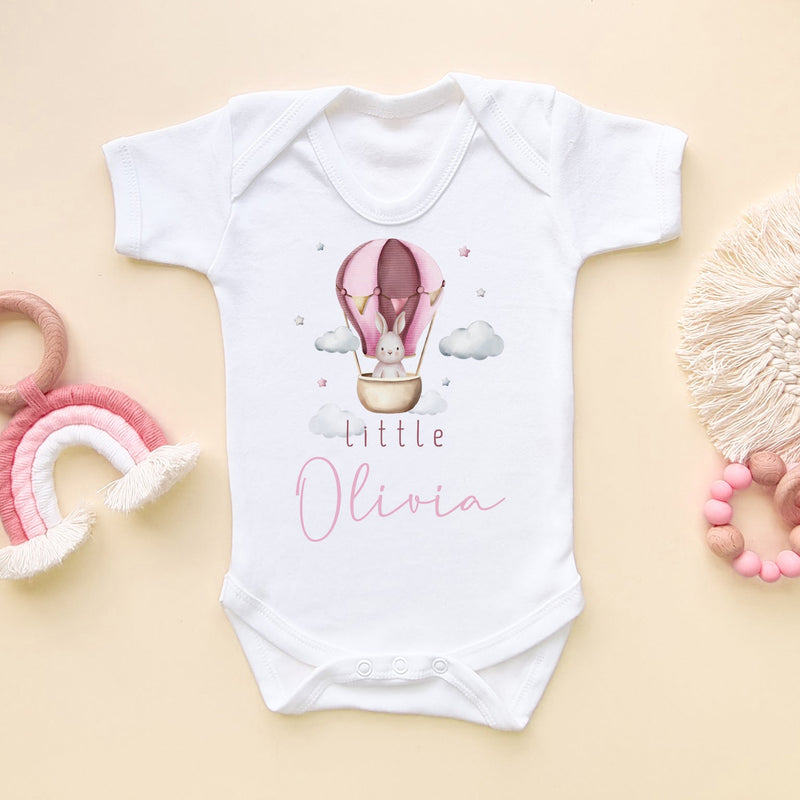 Cute Little Bunny Personalised Name Baby Bodysuit - Little Lili Store (8671535300888)