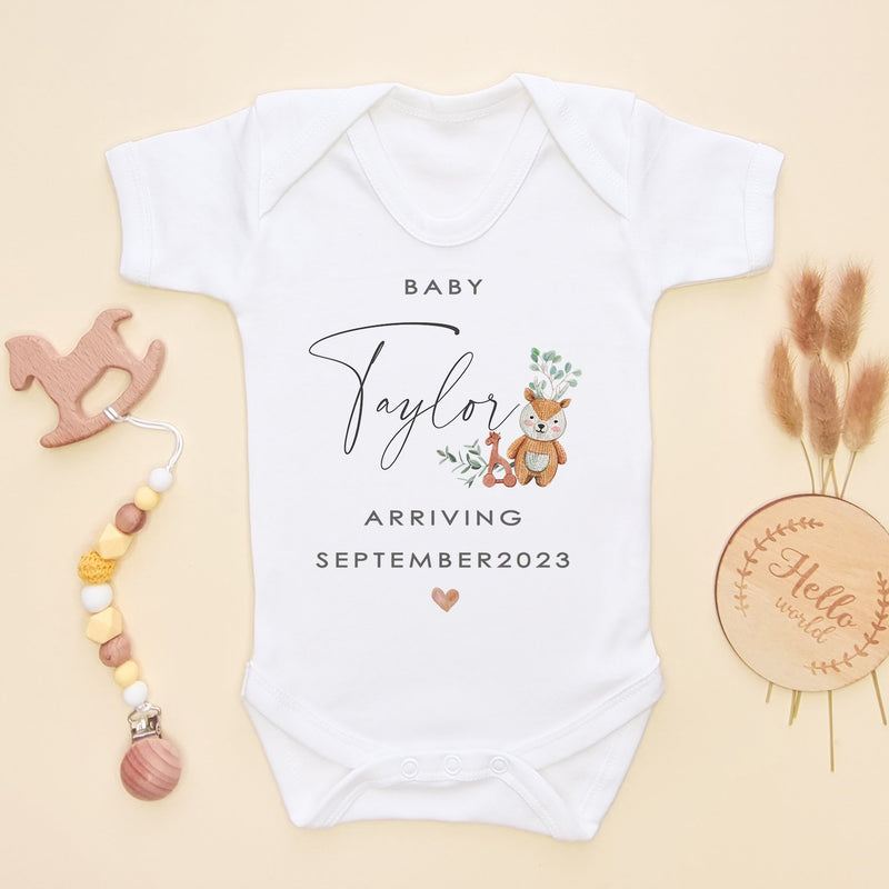 Cute Personalised Baby Announcement Bodysuit - Little Lili Store (8902930694424)