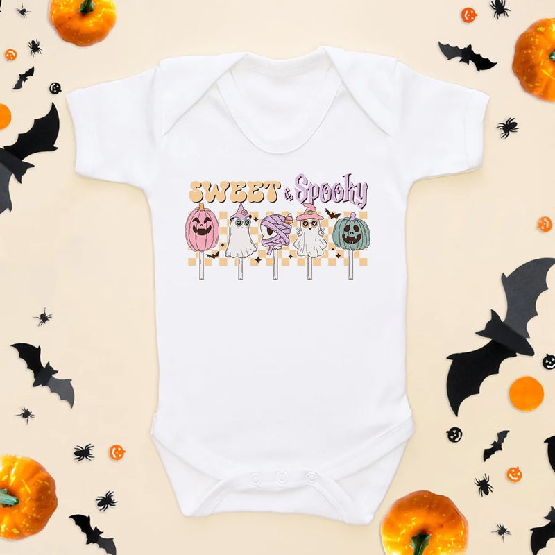 Cute Retro Sweet & Spooky Baby Bodysuit - Little Lili Store (8626079105304)