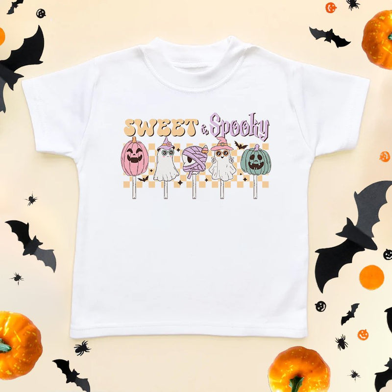 Cute Retro Sweet & Spooky Toddler & Kids T Shirt - Little Lili Store (8626068554008)