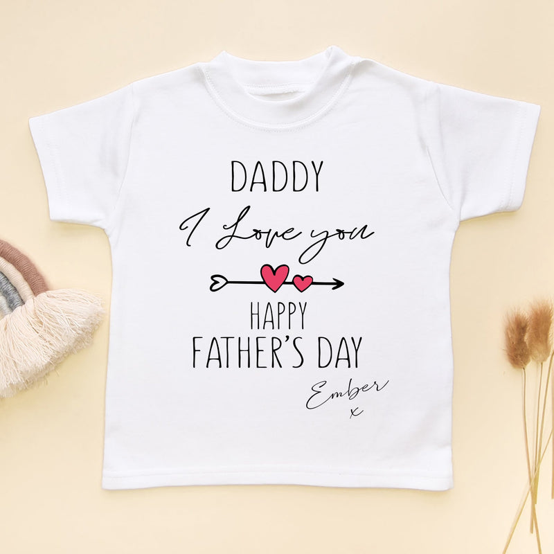Daddy I Love You Personalised T Shirt - Little Lili Store (6616101257288)