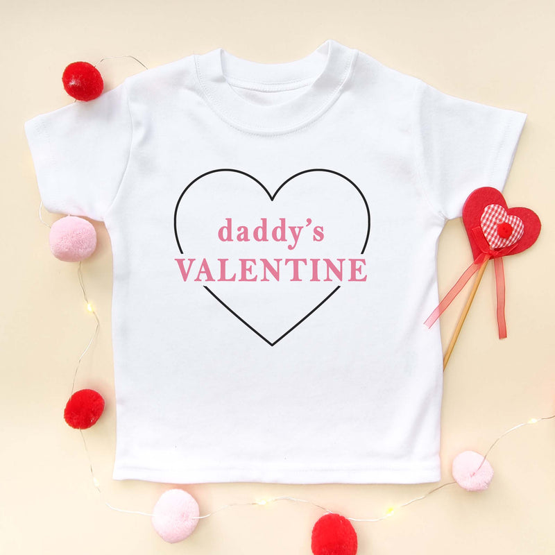 Daddy's Valentine Heart Toddler T Shirt - Little Lili Store (6605043335240)