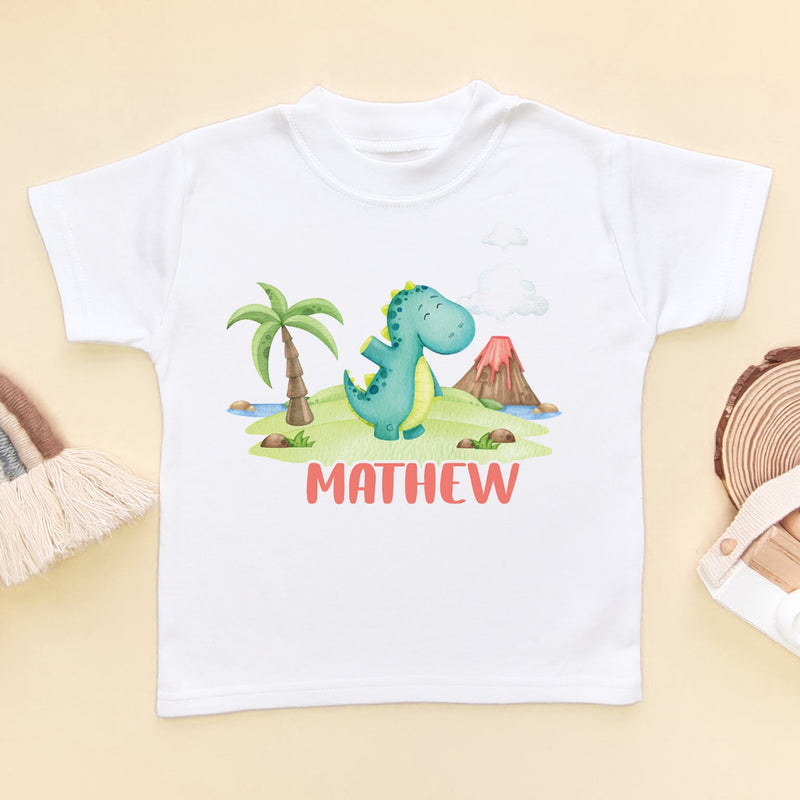 Dinosaur Personalised Toddler T Shirt - Little Lili Store (6610166874184)